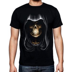 Изображение Мужская футболка с черепом в капюшоне