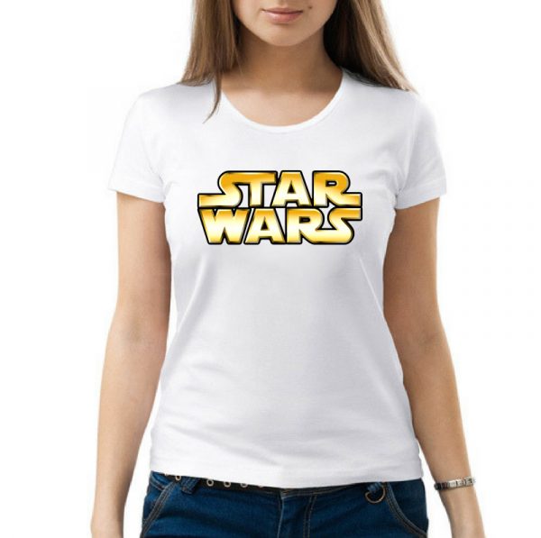 Изображение Женская футболка белая Star Wars Лого