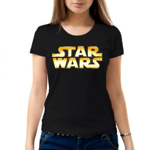 Изображение Женская футболка черная Star Wars Лого