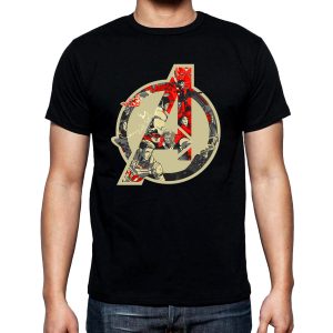 Изображение Мужская черная футболка Мстители Лого