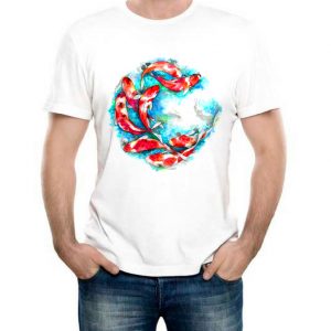 Изображение Мужская футболка Цветные рыбки Арт