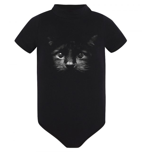 Изображение Черный кот детское боди черное