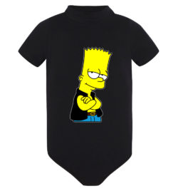 Изображение Детское боди черное Барт Симпсон в жилетке