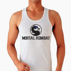 Изображение Майка мужская белая Mortal Kombat Черное Лого