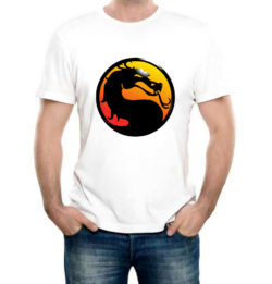 Изображение Футболка мужская белая Mortal Kombat Лого